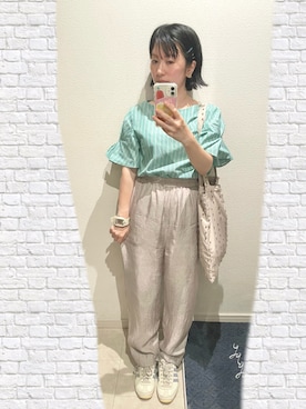 「アイテム（その他パンツ、シルバー系）」を使った、おっくん🍅さん（レディース・146cm）の秋コーディネート