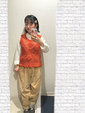 「アイテム（ベスト）」を使った、おっくん🍅さん（レディース・146cm・40代）の秋コーディネート