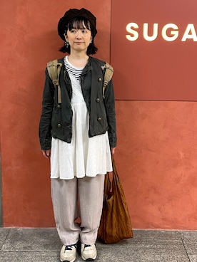 「アイテム（ハンチング/ベレー帽）」を使った、おっくん🍅さん（レディース・146cm・40代）の秋コーディネート