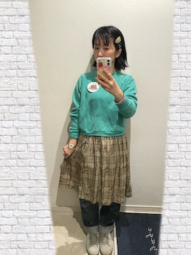 「SPINNS（スピンズ）のアイテム」を使った、おっくん🍅さん（レディース・146cm）の秋コーディネート