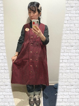 「アイテム（ワンピース）」を使った、おっくん🍅さん（レディース・146cm・40代）の冬コーディネート