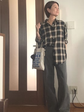 「アイテム（雑貨/ホビー）」を使った、かんきちさん（レディース・157cm）の秋コーディネート