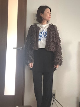 「SLOBE IENA（スローブイエナ）のアイテム（パンツ）」を使った、かんきちさん（レディース・157cm）の秋コーディネート