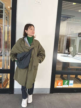 「select MOCA（セレクトモカ）のアイテム（モッズコート）」を使った、かんきちさん（レディース・157cm）の冬コーディネート