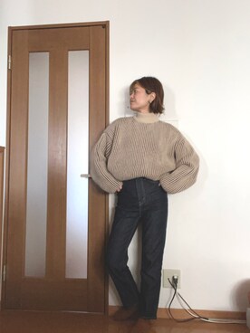 「select MOCA（セレクトモカ）のアイテム（モッズコート）」を使った、かんきちさん（レディース・157cm）の冬コーディネート