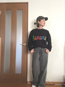 「TODAYFUL（トゥデイフル）のアイテム（デニムパンツ）」を使った、かんきちさん（レディース・157cm）の秋コーディネート