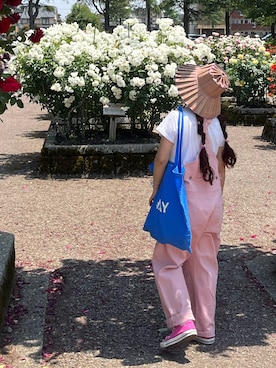 「mystic（ミスティック）のアイテム（サロペット/オーバーオール）」を使った、memeさん（レディース・150cm）の春コーディネート