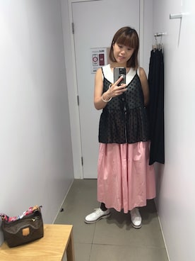 「MUJI」｜「アイテム（その他シューズ）」を使った、Gi Gi Leungさん（レディース・165cm）の秋コーディネート