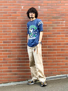 「JULIUS TART OPTICAL（ジュリアスタートオプティカル）のアイテム」を使った、YUTA KABURAGI さん（メンズ・175cm）の夏コーディネート