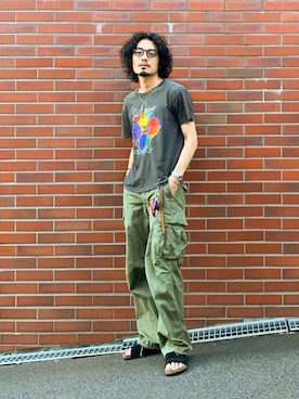 「JULIUS TART OPTICAL（ジュリアスタートオプティカル）のアイテム」を使った、YUTA KABURAGI さん（メンズ・175cm）の夏コーディネート