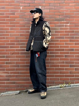 「アイテム（ミリタリージャケット）」を使った、YUTA KABURAGI さん（メンズ・175cm）の冬コーディネート