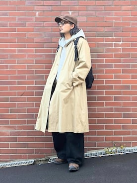 「アイテム（ハンチング/ベレー帽）」を使った、YUTA KABURAGI さん（メンズ・175cm）の秋コーディネート