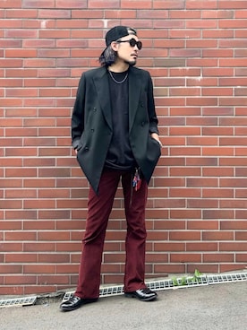 「アイテム（レッグウェア）」を使った、YUTA KABURAGI さん（メンズ・175cm）の秋コーディネート