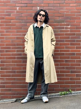 「アイテム（ステンカラーコート）」を使った、YUTA KABURAGI さん（メンズ・175cm）の秋コーディネート