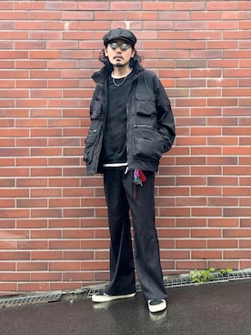 「アイテム（ハンチング/ベレー帽）」を使った、YUTA KABURAGI さん（メンズ・175cm）の秋コーディネート