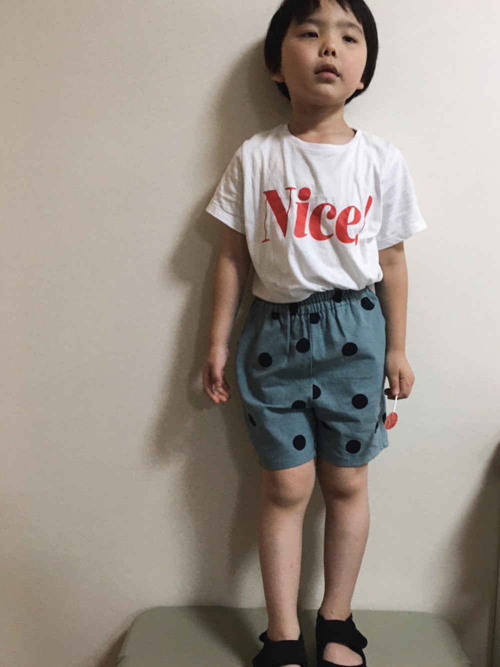 「ビーミング、LOWRYS FARM、NIKE、AIR RIFT、5歳、男の子」｜「B:MING by BEAMSのB:MING by BEAMS / プリント Tシャツ ②21SS-R（80~150cm）（Tシャツ/カットソー、ホワイト系）」を使った、Buuuuuchさん（キッズ・110cm）の夏コーディネートの1枚目の写真