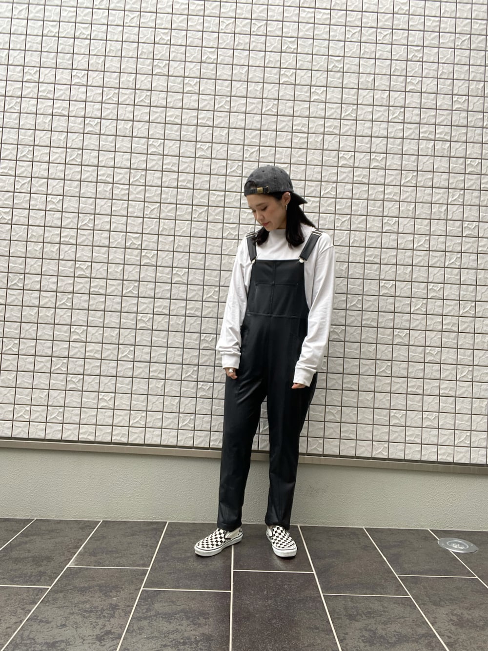 CANAL JEAN RED CHOP WORKS フェイクレザーサロペット CANAL JEAN RED CHOP WORKS フェイクレザーサロペット