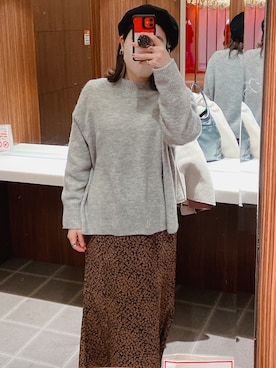 「coca（coca）（コカ）のアイテム（ハンチング/ベレー帽）」を使った、ララっこさん（レディース・149cm）の春コーディネート