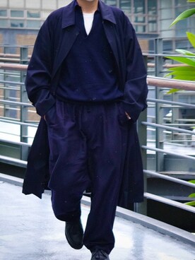 「Paraboot」｜「アイテム（トレンチコート）」を使った、SyueChenさん（メンズ・167cm）の秋コーディネート