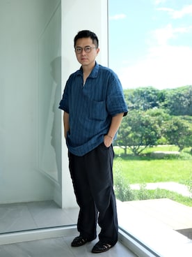 「confect（コンフォクト）のアイテム」を使った、SyueChenさん（メンズ・167cm）の夏コーディネート