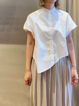 「URBAN RESEARCH（アーバンリサーチ）のレザーボストンバッグ（ボストンバッグ）」を使った、な つ みさん（レディース・172cm）の夏コーディネート