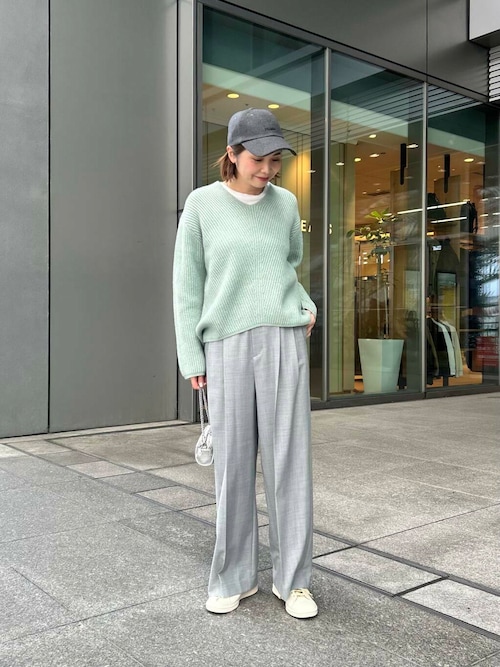 セール】スーパー100ウールワイドスラックス（スラックス