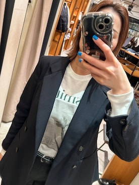 「オンオフ兼用」｜「アイテム（その他アウター）」を使った、kurataniさん（レディース・165cm）の冬コーディネート