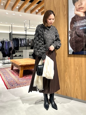 「アイテム（ハンドバッグ）」を使った、kurataniさん（レディース・165cm・40代）の冬コーディネート