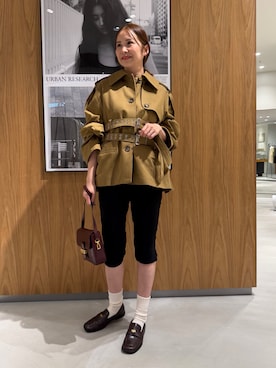 「URBAN RESEARCH(アーバンリサーチ)のGANNI SHORT PEPLUM JACKET(テーラードジャケット、ベージュ系)」を使った、kurataniさん(レディース・165cm)の秋コーディネート