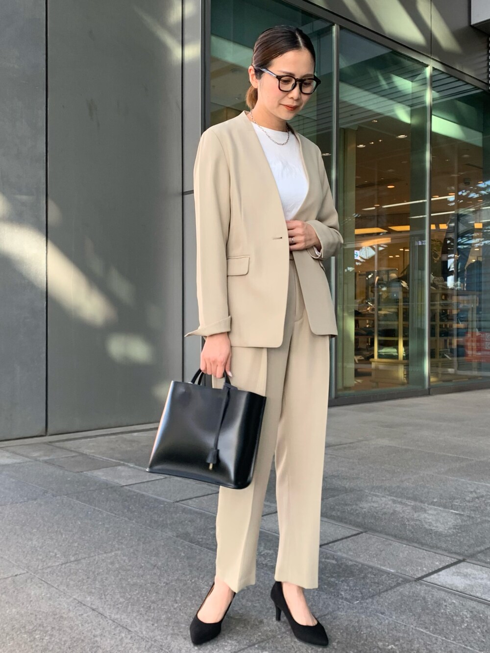 kanna｜andmeのノーカラージャケットを使ったコーディネート - WEAR