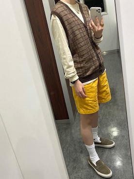 「アイテム（チノパンツ、ゴールド系）」を使った、ゆさん（レディース・161cm）の秋コーディネート