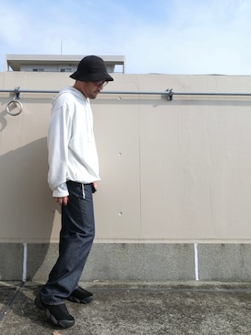 「COMOLI（コモリ）のアイテム（帽子）」を使った、kenjikato752さん（メンズ・175cm）の秋コーディネート