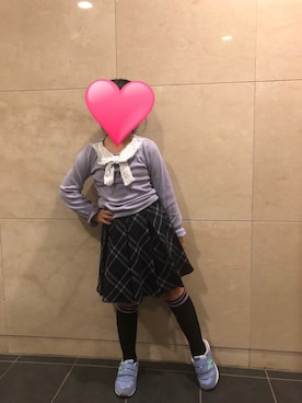 「JSガール」｜「アイテム（スカート）」を使った、mimikoさん（キッズ・130cm）の秋コーディネート