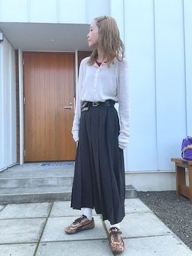 「アイテム（スカート）」を使った、minakoさん（レディース・160cm）の秋コーディネート