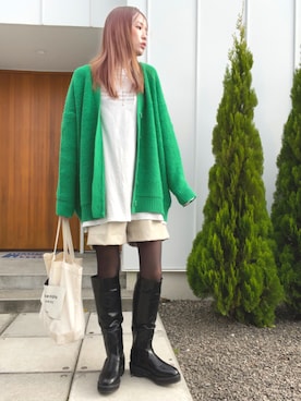 「SpRay（スプレイ）のアイテム（ブーツ）」を使った、minakoさん（レディース・160cm）の秋コーディネート