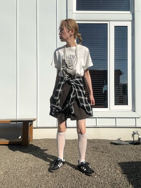 「ハイソックス」｜minakoさん（レディース・160cm）の秋コーディネート