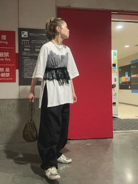 「アイテム（キャミソール）」を使った、minakoさん（レディース・160cm）の夏コーディネート