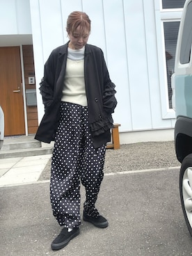 「CIAOPANIC（チャオパニック）のアイテム（パンツ）」を使った、minakoさん（レディース・160cm）の春コーディネート