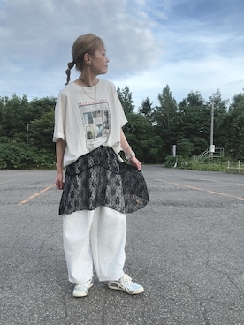 「Onitsuka Tiger（オニツカタイガー）のアイテム」を使った、minakoさん（レディース・160cm）の夏コーディネート