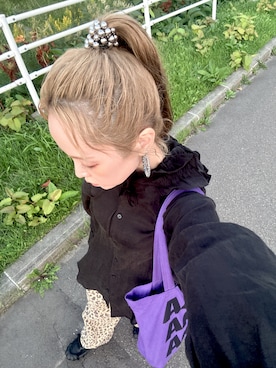 「アイテム（ヘアゴム）」を使った、minakoさん（レディース・160cm）の秋コーディネート