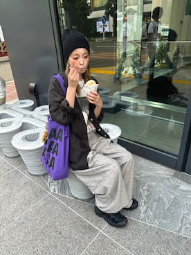 「アイテム（テーラードジャケット）」を使った、minakoさん（レディース・160cm）の秋コーディネート