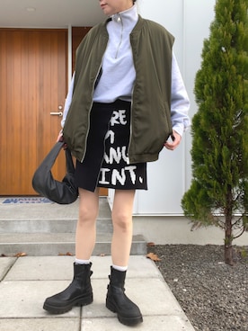 「SpRay（スプレイ）のアイテム（その他アウター）」を使った、minakoさん（レディース・160cm）の冬コーディネート