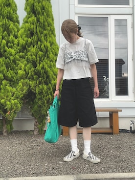 「アイテム（ヘアゴム）」を使った、minakoさん（レディース・160cm）の夏コーディネート
