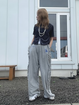 「アイテム（カーディガン/ボレロ）」を使った、minakoさん（レディース・160cm）の夏コーディネート