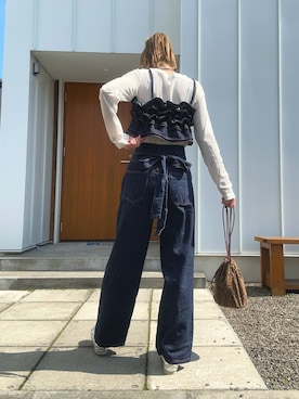 「アイテム（キャミソール）」を使った、minakoさん（レディース・160cm）の秋コーディネート