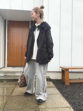 「アイテム（テーラードジャケット）」を使った、minakoさん（レディース・160cm）の秋コーディネート