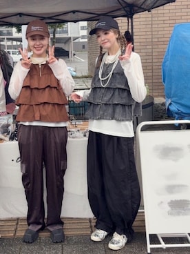 「シミラールック」｜minakoさん（レディース・160cm）の秋コーディネート