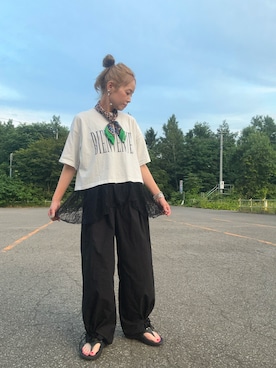 「OOFOS（ウーフォス）のアイテム」を使った、minakoさん（骨格ウェーブ・レディース・160cm）の夏コーディネート