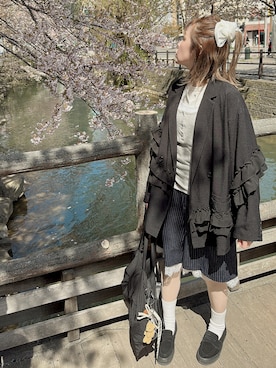 「Kastane（カスタネ）のアイテム（パンツ）」を使った、minakoさん（レディース・160cm）の春コーディネート