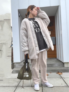 minakoさん（レディース・160cm）の冬コーディネート